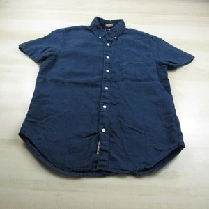 J Crew Shirt Mens Medium Blue Baird McNutt Irish Linen Button Down Classic Fit - Picture 1 of 13
