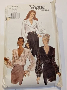 Vogue Patterns 8857 Misses Blouse Sizes 18-22 1980s Vintage - Picture 1 of 2