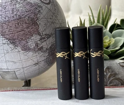 Máscara de pestañas 3 YSL Lash Clash Extreme Volume NEGRA 0,06 OZ tamaño mini NUEVA fresca a granel Z Foto 1 de 3