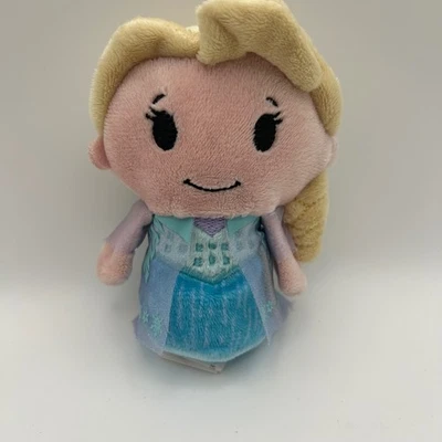 Vestido azul de peluche Hallmark Itty Bittys Disney Frozen Elsa 4" Foto 1 de 4