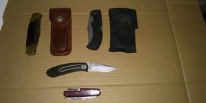 Knife Lot Schrade Uncle Henry LB7 Gerber Gator 550 Rubber Handle Smith Wesson - Picture 1 of 17