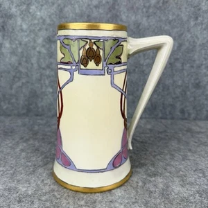 Antiker Limoges Porzellan B&Co handbemalter Becher Jugendstil Goldrand 1913 - Bild 1 von 11