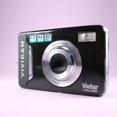 Vivitar Digital Camera Vivicam 5024 5.1MP Black Tested - Image 1 of 4
