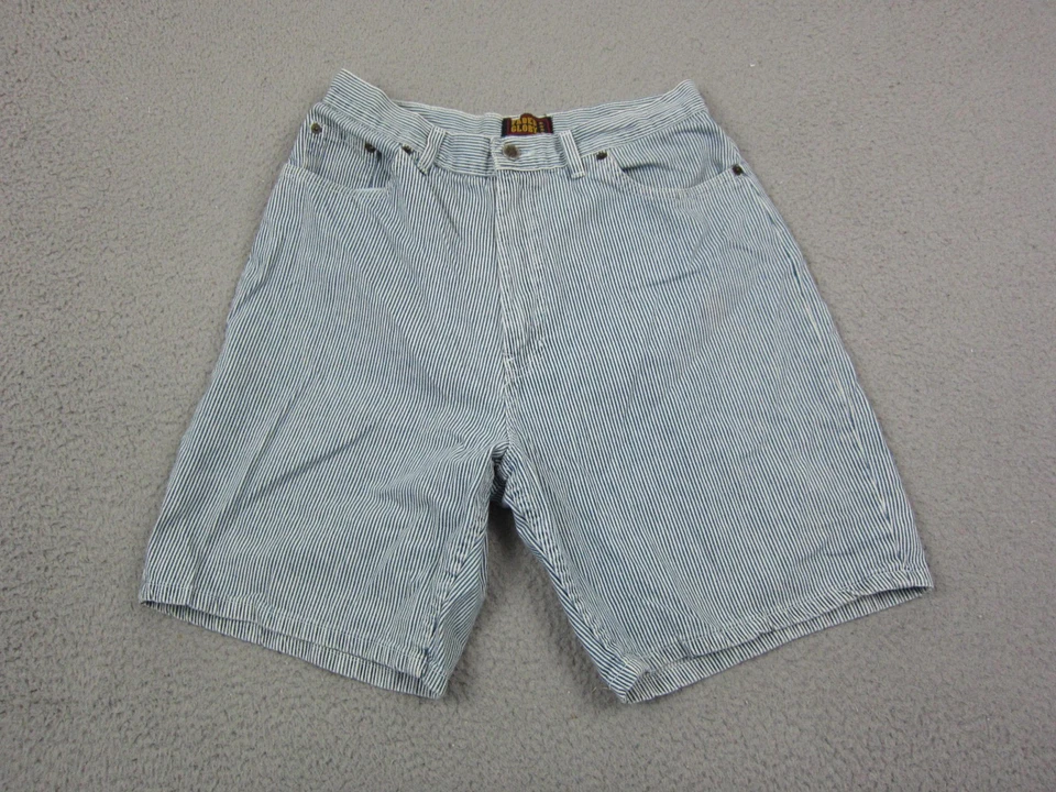 Pantalones Cortos Gloria Desteñidos De Colección Adolescentes Niñas 12 Bermudas A Rayas Azules Hechos en EE. UU. Foto 1 de 4