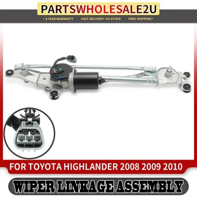 Front Wiper Motor & Linkage Assembly for Toyota Highlander 2008 2009 2010 LHD - Image 1 of 4