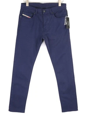 Pantalones de mezclilla para hombre DIESEL R-Tepphar-A W29 calce ceñido botón mosca azul logotipo * Foto 1 de 4