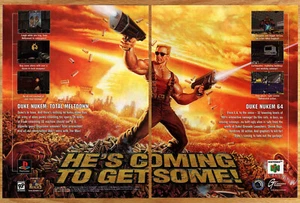 Duke Nukem Total Meltdown N64 - Page Video Game Print Ad Poster Art 1997 - Picture 1 of 5