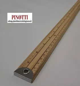 METRO DI LEGNO PER MISURARE STOFFE TESSUTI-ASTA IN FAGGIO - MISURA PER SARTORIA - Picture 1 of 4