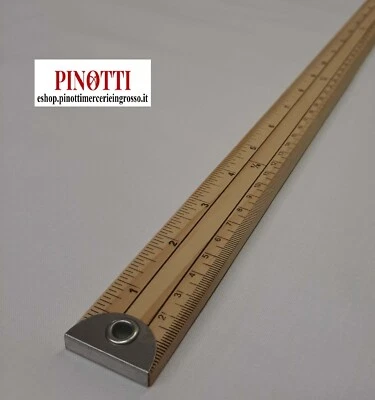 PINOTTI METRO DI LEGNO PER MISURARE STOFFE TESSUTI-ASTA IN FAGGIO - MISURA PER SARTORIA