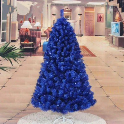 4ft 5ft 6ft 7ft Christmas Tree Undecorated Pink Purple Blue Gold Silver Black - Image 1 of 4
