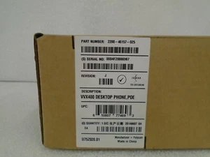 POLYCOM VVX400 DESKTOP-IP-TELEFON POE. KOSTENLOSER VERSAND - 30 TAGE GARANTIE - Bild 1 von 3