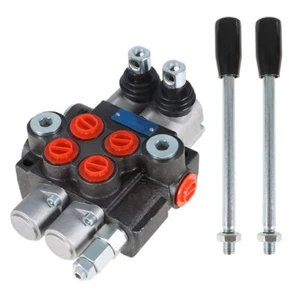 11 GPM 2 Spool Hydraulic Monoblock Double Acting Control Valve SAE Ports - Picture 1 of 7