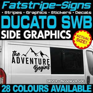 passend für Fiat Ducato L1 SWB ABENTEUER AUFKLEBER GRAFIK ABZIEHBILD CAMPER VAN WOHNMOBIL - Bild 1 von 2