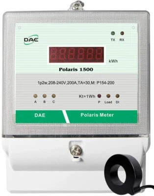 DAE P154-200-S KIT, 200A, UL kWh Submeter, 1P2W, 208/240v, 1 CTs, RS485 - Image 1 of 4