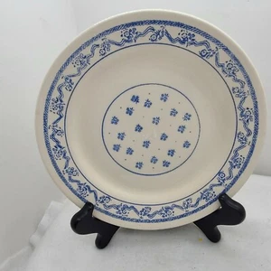 "Plato de postre Oxford azul sobre crema, 7,5" - Imagen 1 de 2