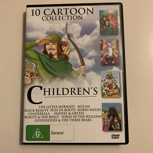 10 Children's DVD: Little Mermaid/Black Beauty/Puss in Boots/Robin Hood/Mulan... - Picture 1 of 2