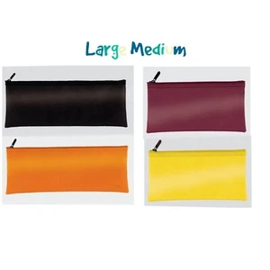 Nylon Reißverschluss Stift Bleistiftetui & Kosmetiketui Aufbewahrungstasche schlicht verschiedene Farben - Bild 1 von 2