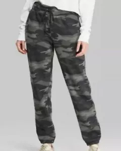 Wild Fable Damen Camo Print High-Rise Vintage Jogger Jogginghose Grau Neu mit Etikett - Bild 1 von 4