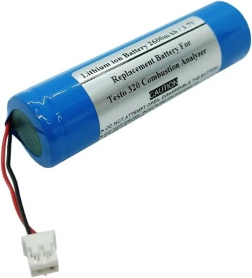 2600mAh 3.7V Replacement Battery for Testo 320 Combustion Analyzer, 0515 5046