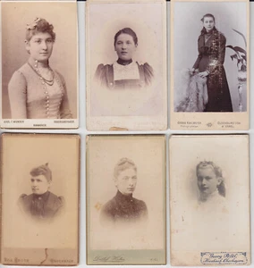 Anciennes photos femmes fin 19 eme siécle format CV Carton ref 311024/13 - Imagen 1 de 2