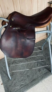 COLLEGIATE enger Kontakt A/P SATTEL 16 1/2" braun schmaler Baum * SCHÖNE 4" Speiseröhre - Bild 1 von 8