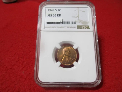 1949-S LINCOLN WHEAT BACK CENT / PENNY   NGC MS 66RD                   #MF-T2722 Cover
