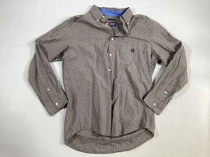 Mens Chaps Taupe Button Down Shirt Size M Medium EUC - Picture 1 of 4