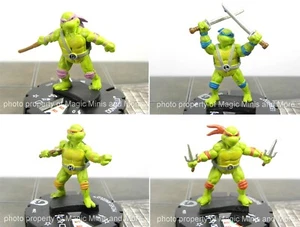 TMNT Shredder's Return 3 HeroClix Raphael Michelangelo Leonardo Donatello SET - Picture 1 of 1