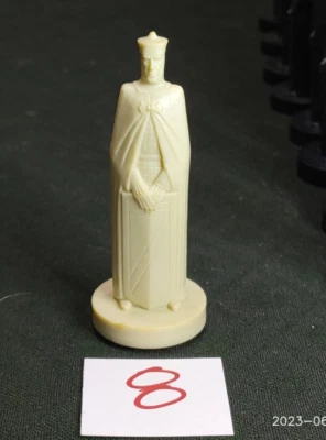 Ganine 1962 esculpido ajedrez conquistador piezas de repuesto negro claro crema 4,5" Foto 1 de 4