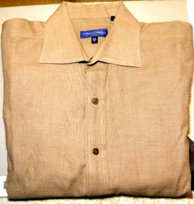 Sean John~Fine Tailoring 15 1/2 (34/35) Men's Medium Brown Long Sleeve Shirt - Image 1 of 4