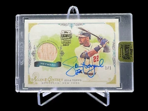 2017 Topps Archives Jason Heyward Allen and Ginter's Bat Relic Auto ONE OF ONE - Picture 1 of 2