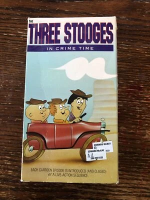 The Three Stooges In Crime Time Very Rare VHS Cartoon Animated 80s Video - Image 1 of 4