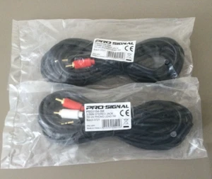 PRO SIGNAL - 3,5 mm Stereo Stecker auf 2x Phono (RCA) Stecker Blei, 5 m schwarz - Bild 1 von 1