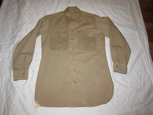 Original Vtg Men's WWII Uniform Dress Shirt sz Large 14.5x33 40s #2783 WW2 - Picture 1 of 10