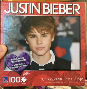 Justin Bieber Bow Tie 100 pc. Puzzle. Brand New Sealed Photo Card Included - Picture 1 of 3