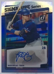 2020 Donruss Signature Series Nick Solak Autograph /99 Texas Rangers - Bild 1 von 2