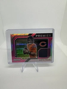2021 Prizm Justin Fields Premier Pink Prizm Rookie Jersey RC #PJ-4 Bears Steeler - Bild 1 von 2