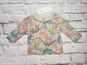 Camiseta de dinosaurio Peek Baby Boys talla 3-6mo manga larga cuello a presión - Imagen 1 de 3