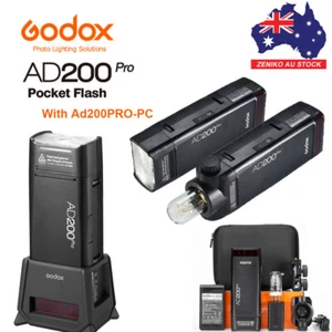 GODOX AD200Pro 2.4G TTL Pocket Flash Speedlite with AD200Pro-PC Silicone Case - Picture 1 of 18