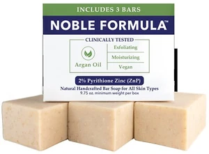Noble Formula 2% Pyrithione Zinc (ZnP) Argan Oil Bar Soap (3 Bars in One Box) - Picture 1 of 1