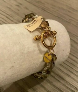 Neu Authentisch Chan Luu Swarovski Kristall Knebel Stretch Armband Farbe: Bronze Farbton - Bild 1 von 5