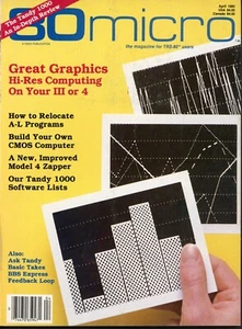 80 Micro Magazine April 1985 TRS-80 Tandy Used - Imagen 1 de 3
