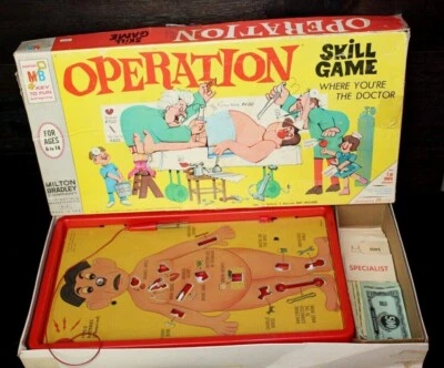 Vintage Operation Milton Bradley 1965 RARE SMOKING DOCTOR BOX INCOMPLETE - Image 1 of 4