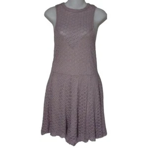 Express Shorts Romper Large Blush Purple High Neck Stretch Lace w/Nude Lining L - Picture 1 of 10