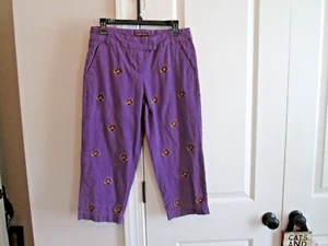 ladies sz 6 ecu pirates purple crop pants * pennington & bailes - Picture 1 of 5