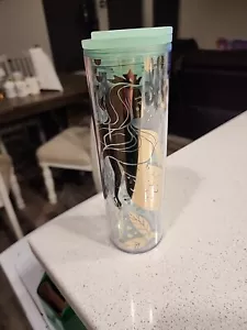 Starbucks Coffee 2020 Green Gold Metallic Mermaid Siren 16oz Tumbler Travel Cup - Picture 1 of 6