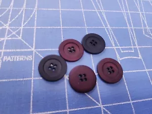 5 Multi Color Buttons Suit Plastic 7/8 Inch - Picture 1 of 2