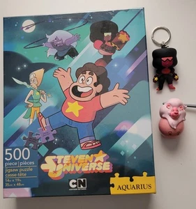 Steven Universe 500 Piece Puzzle Bundle Garnet Keychain Lion Wobble Figure - Picture 1 of 7