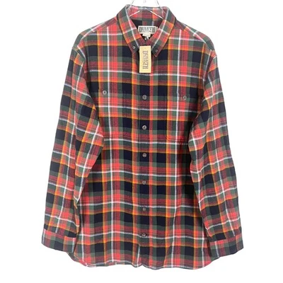 Camisa de franela a cuadros calce relajado manga larga alta L de Duluth Trading Co para hombre Foto 1 de 4