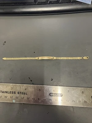 14k Tri Color ID Bracelet #110216-1 MGC - Image 1 of 4